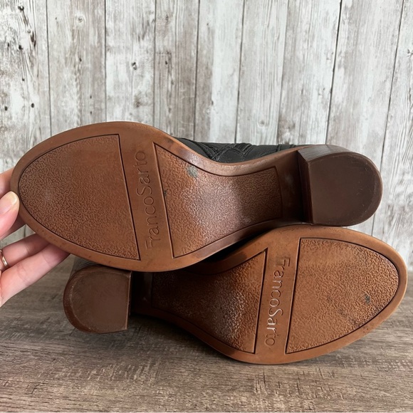 Franco Sarto Women’s Leather Lace Up Heeled Leather Ankle Boot Size 8 - Picture 8 of 9